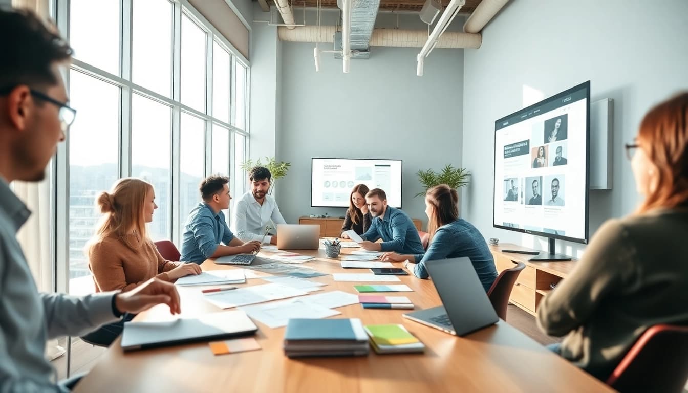 Marcel Hüsig's Webdesign-Agentur-Team bei kreativer Projektarbeit