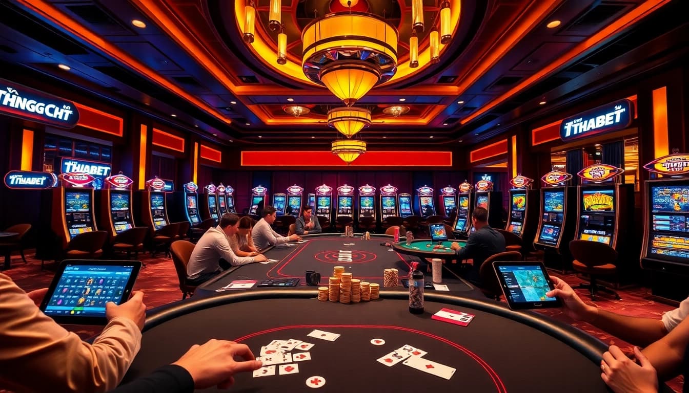 Experience the excitement of Trang Chủ THABET, where players engage in thrilling casino games.
