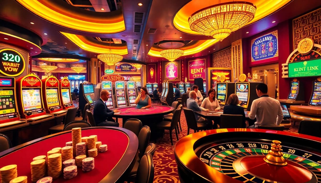 Exciting gameplay at the nhà cái 32win online casino with vibrant slot machines and engaging card games.