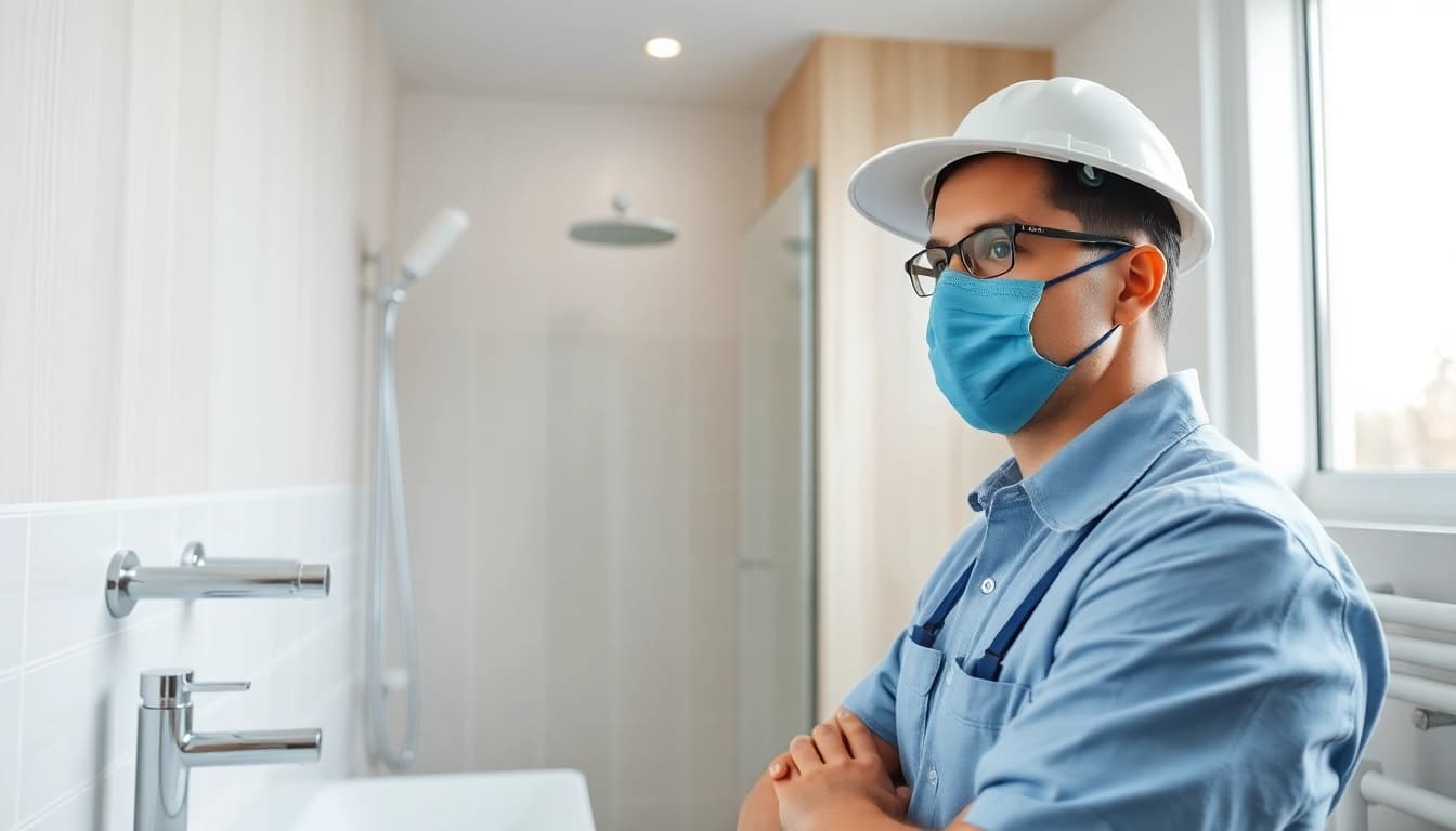 Installation von Sanitäranlagen der sonni sanitär GmbH in modernem Badezimmer mit eleganten Armaturen.