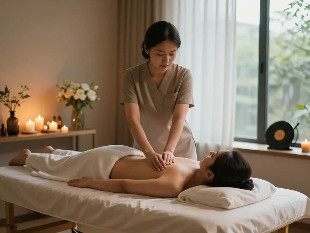 Experience a rejuvenating 삼성동마사지 session in a tranquil spa environment with calming elements.