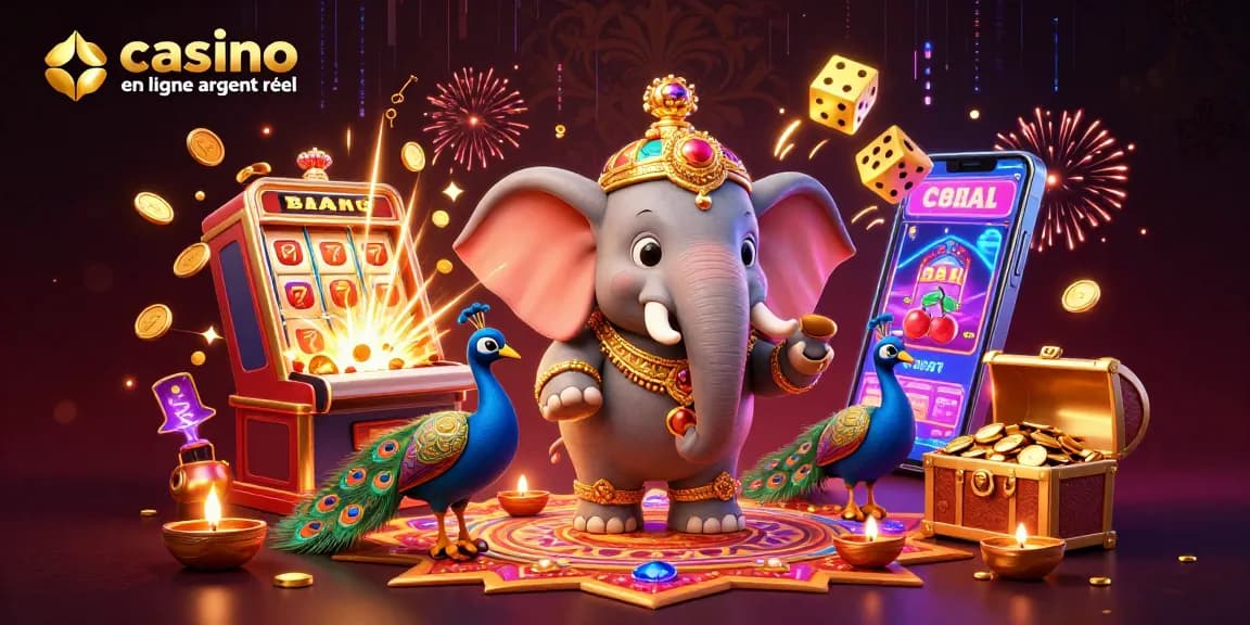 Profitez d'une expérience immersive de casino en ligne argent réel avec nos éléphants et symboles enjoués.