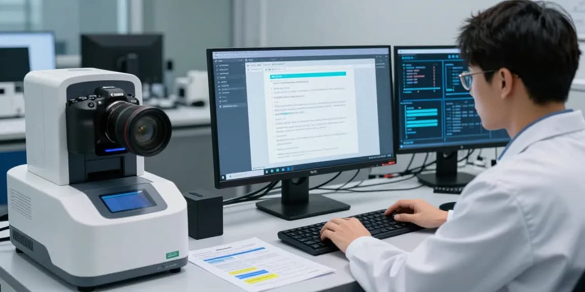 Detect fraud in PDF documents with advanced AI technology in a professional lab.