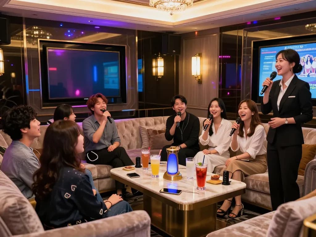 활기찬 노래방과 개인실이 있는 3no.org/bupyeong에서 생동감 넘치는 야경을 경험하세요.