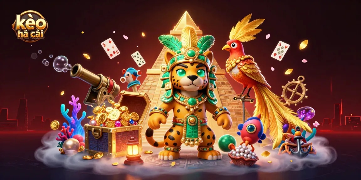 Engage with kèo nhà cái through an immersive 3D illustration of a Mayan-themed casino adventure.