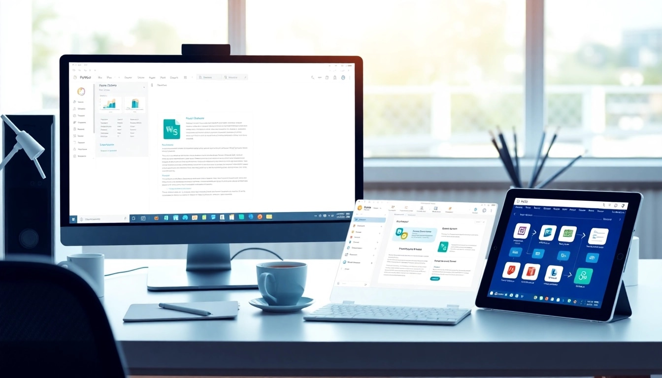 WPS电脑版 interface showcased on modern devices, highlighting seamless compatibility and user-friendly design.