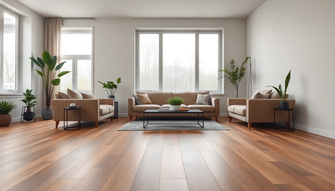 Transform your space with high-quality vinyl flooring near me in a beautifully designed living room.