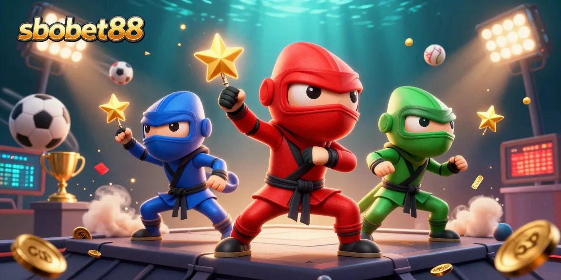 Experience the excitement of sbobet88 as ninja chameleons engage in thrilling bets amidst dynamic sports elements.