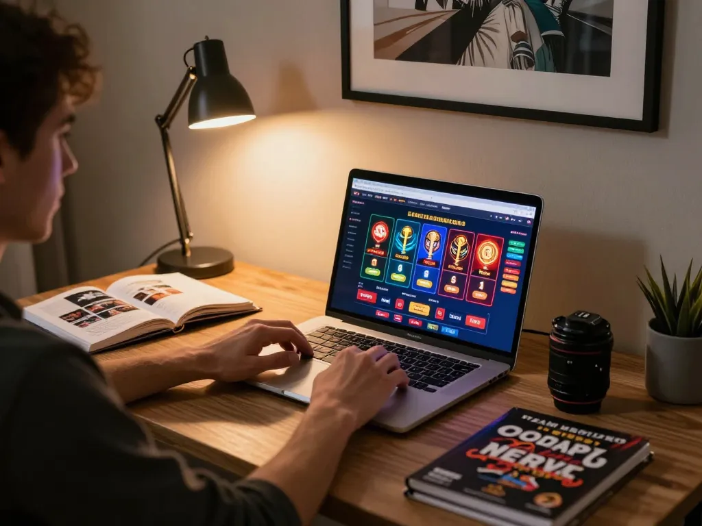 Engaging online casino experience at the best widget store featuring a player focused on poker strategies.