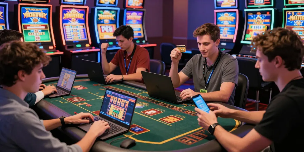 Exciting online casinos that accept credit cards with diverse players celebrating wins in a vibrant digital environment.