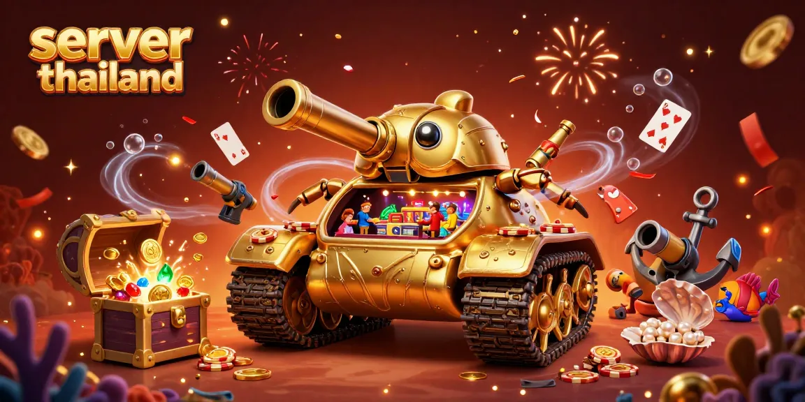 Engage in exciting gameplay in a vibrant 3D illustration showcasing a "server thailand" casino experience.