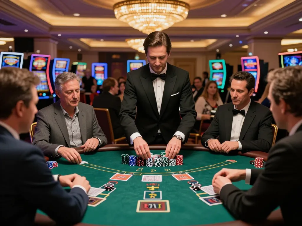 Players strategizing their bets during a blackjack game at da88, showcasing a vibrant casino atmosphere