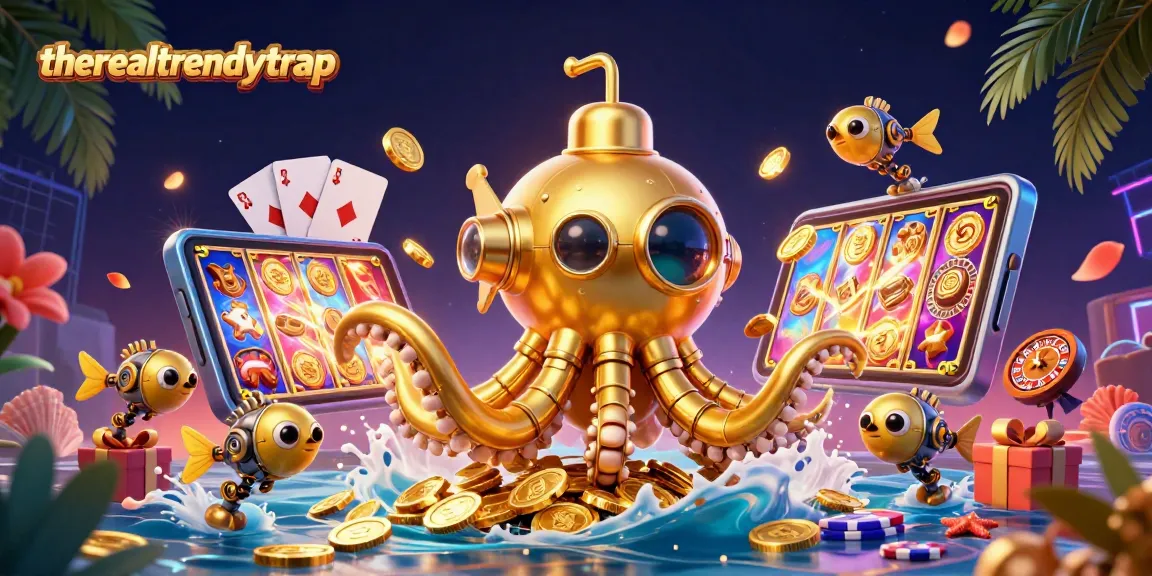 Rasakan keseruan bermain slot online bersama therealtrendytrap dengan tema kraken emas dan harta karun.