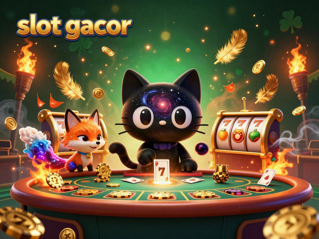 Engage with slot gacor featuring a cosmic casino scene with animated characters and vibrant elements.