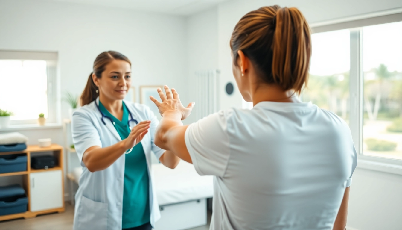 Therapist provides effective back pain treatment to a patient in a clinic.