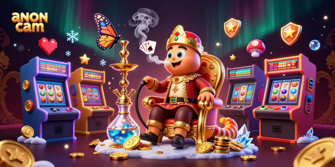 Engage with anon cam, enjoying lively video chat with unique characters and vibrant casino elements.