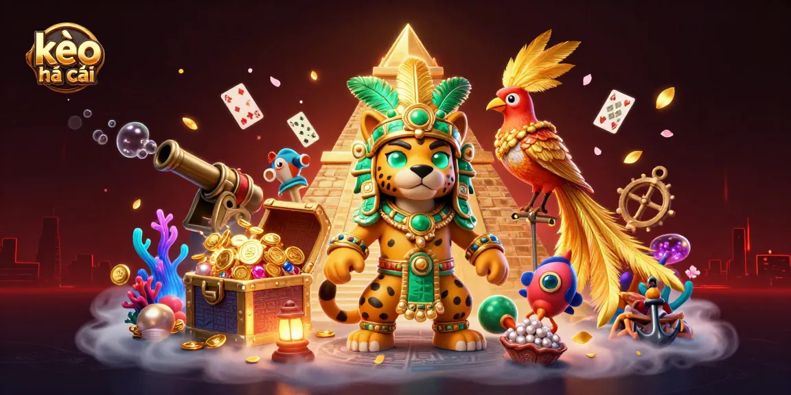 Engage with kèo nhà cái through an immersive 3D illustration of a Mayan-themed casino adventure.