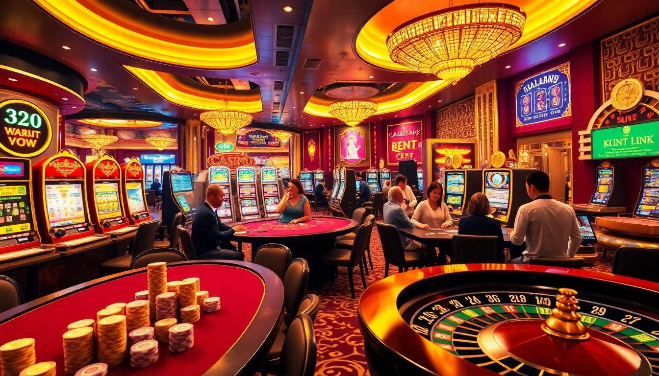 Exciting gameplay at the nhà cái 32win online casino with vibrant slot machines and engaging card games.