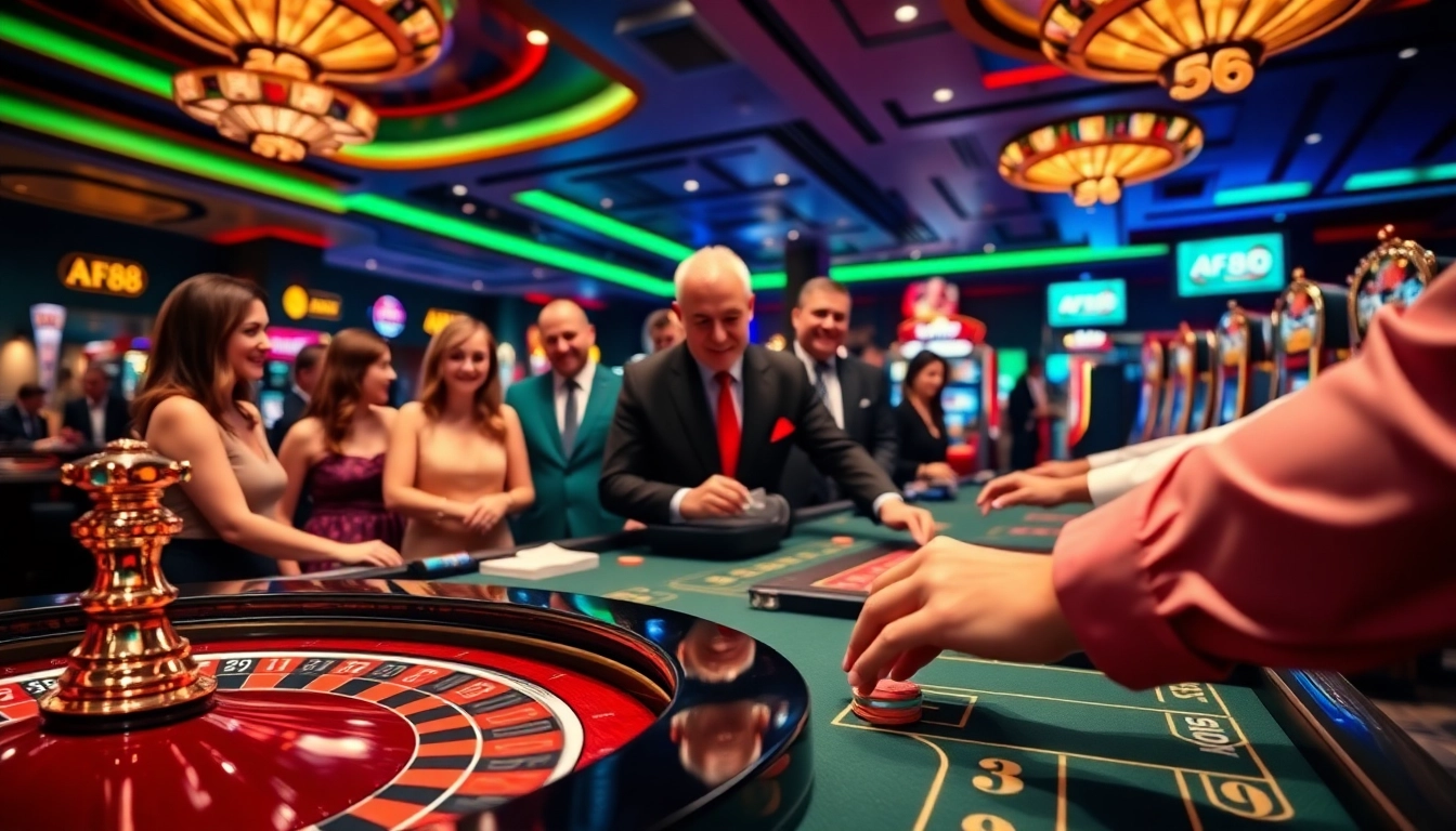 Experience AF88 excitement at a vibrant online casino table with thrilling games.