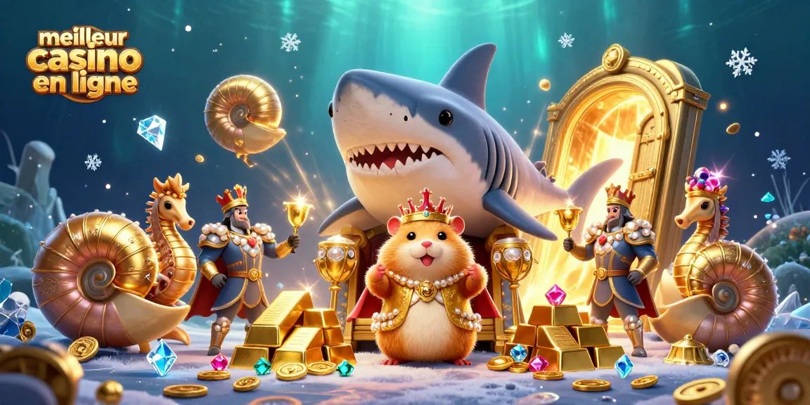 Jouer dans le meilleur casino en ligne pour 2026 avec un roi hamster et ses gardes sous-marins en 3D.