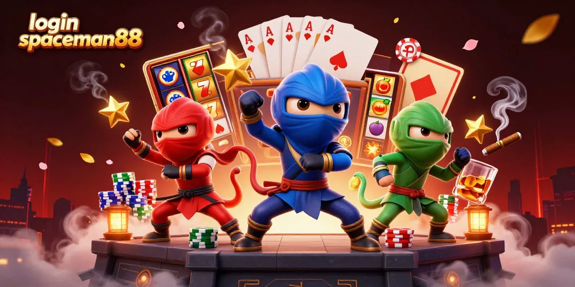 Experience thrilling wins with login spaceman88 as chameleon ninjas spin slot reels amidst jackpot excitement!