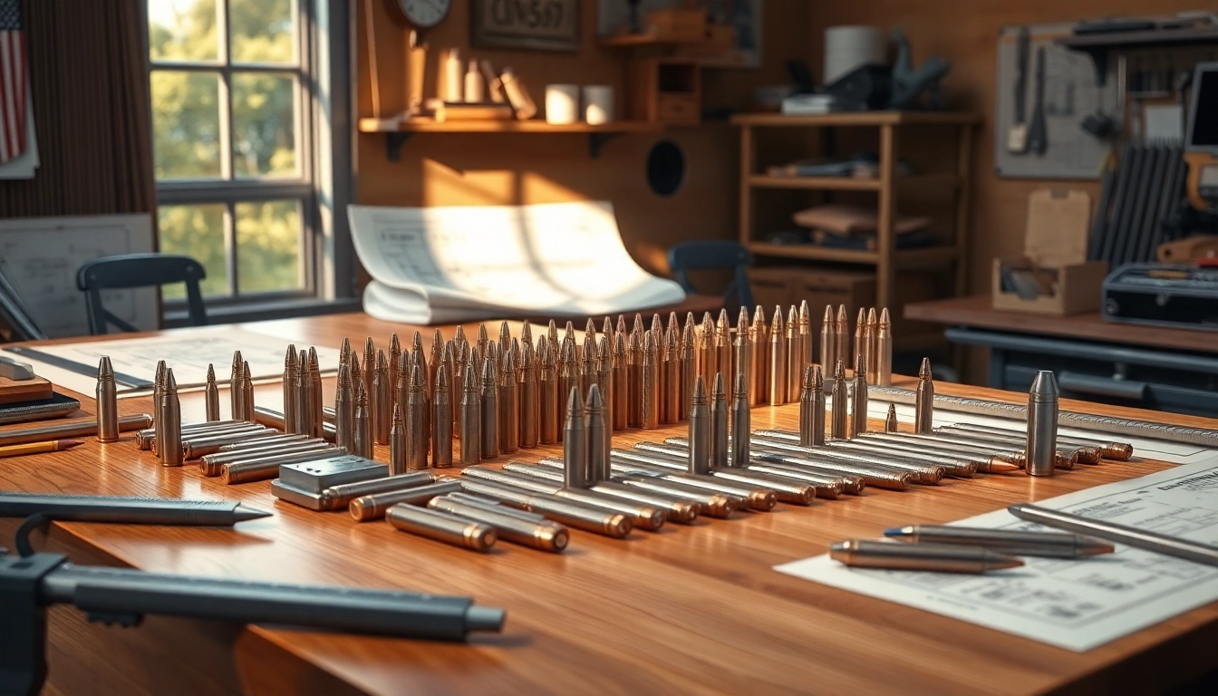 Explore calibers showcased on a polished wooden table in a professional workshop, emphasizing craftsmanship.