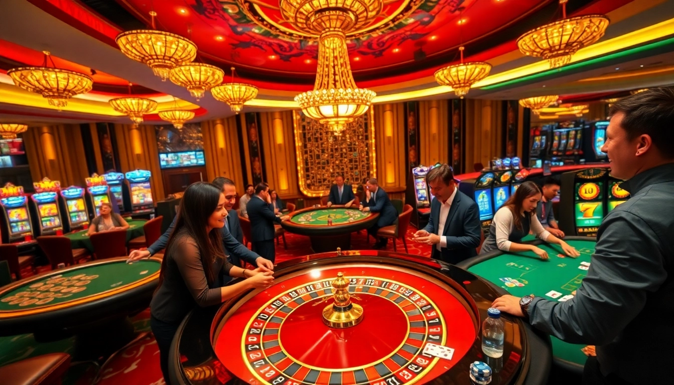 Experience thrilling gambling action with thabet77 org's vibrant casino floor brimming with excitement.