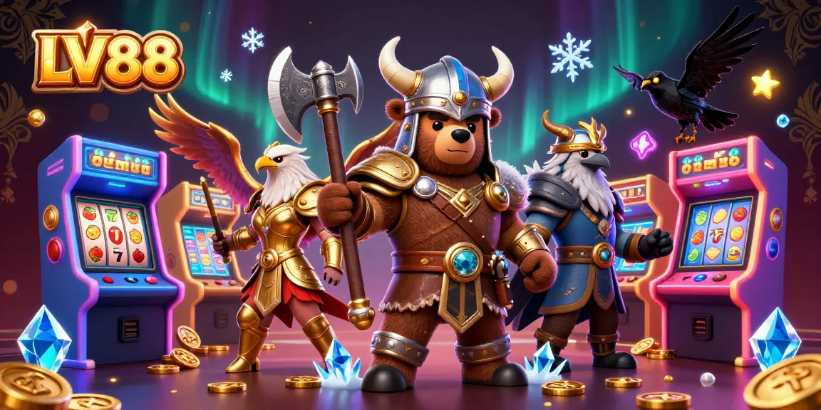 Engage with LV88's thrilling casino experience featuring vibrant characters and gaming elements.