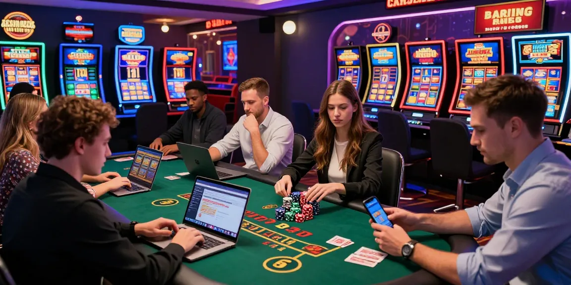 Diverse players enjoying top credit card casinos with live dealer games and extensive slot libraries