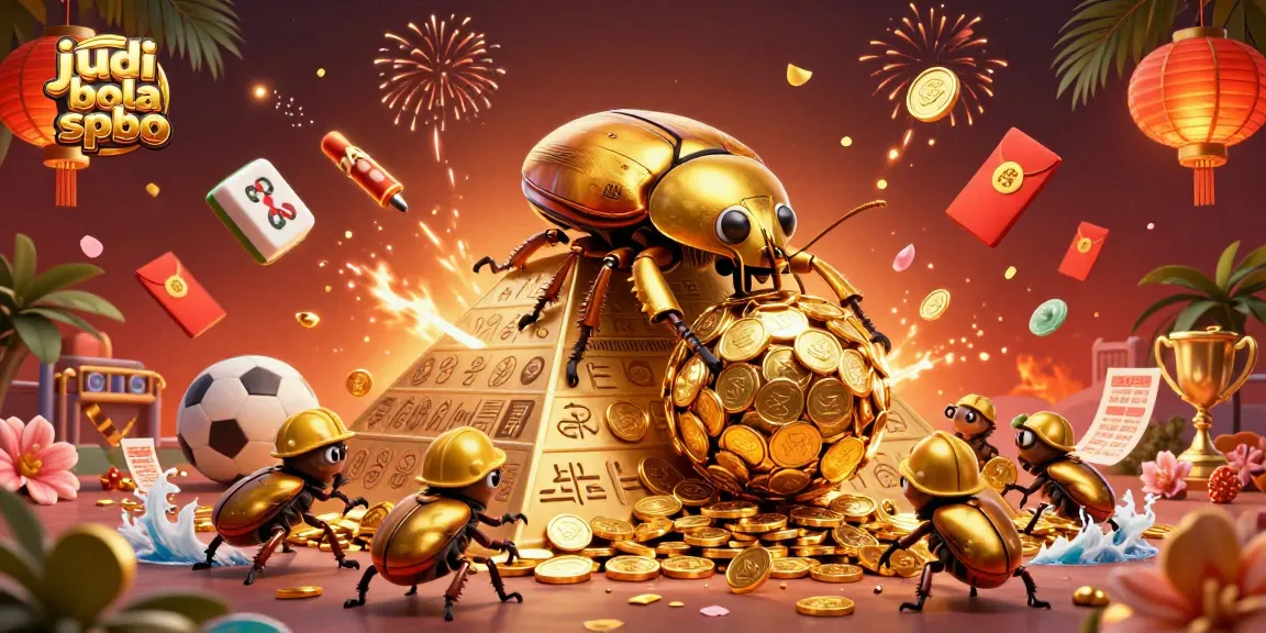 Engage with judi bola spbo in a vibrant 3D digital illustration showcasing sports betting excitement.
