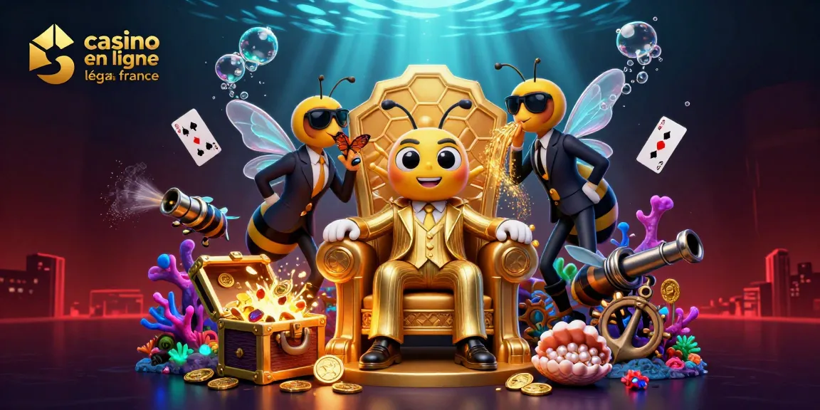 Découvrez le casino en ligne légal France et son univers coloré avec des éléments de jeux tout autour.
