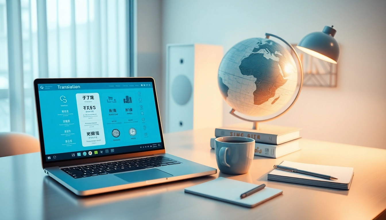 Efficient translation workspace featuring 网易有道翻译 interface and modern technology.