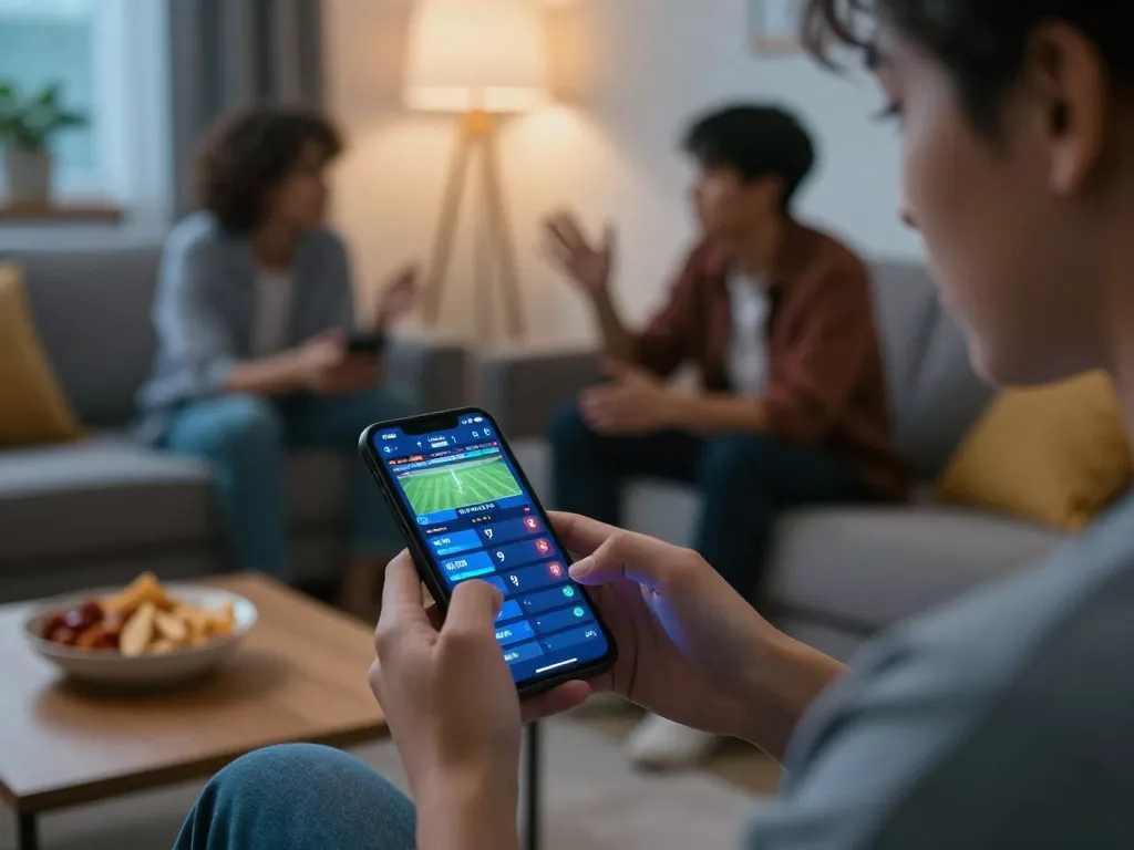 A person using alexis77 login on smartphone while engaging in sports betting with live odds displayed