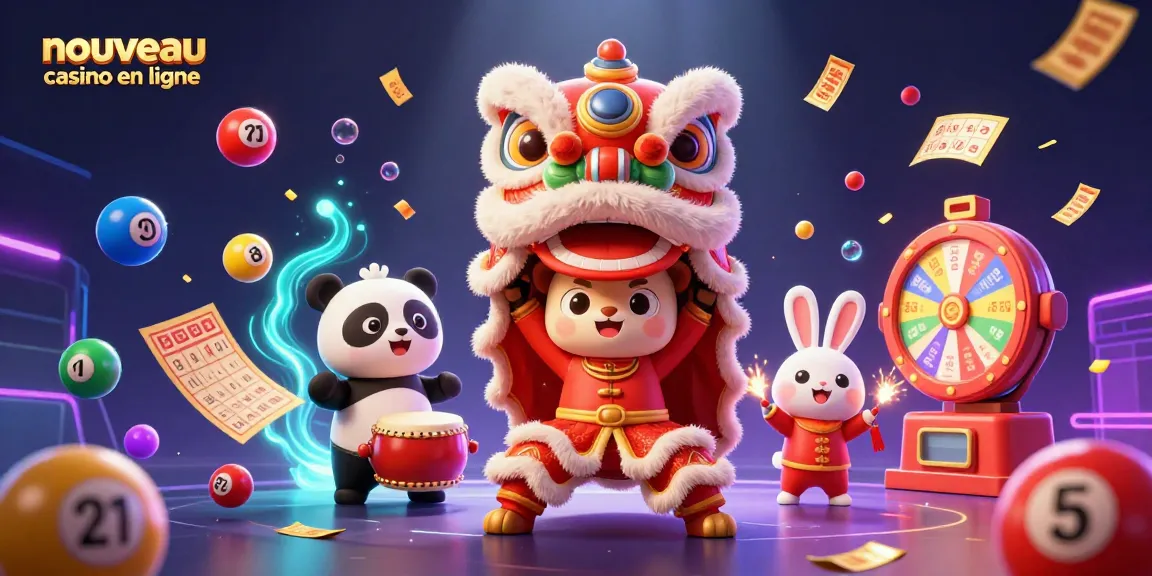 Jouez au nouveau casino en ligne avec des personnages colorés dans une illustration dynamique.