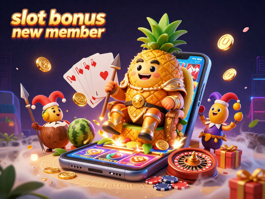 Engage in thrilling action with slot bonus new member as vibrant characters and elements create an energetic beach casino scene.