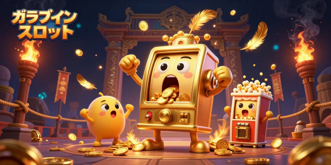 オンライン カジノ スロットの感動的なジャックポットを祝うカートゥーンスタイルのスロットマシン