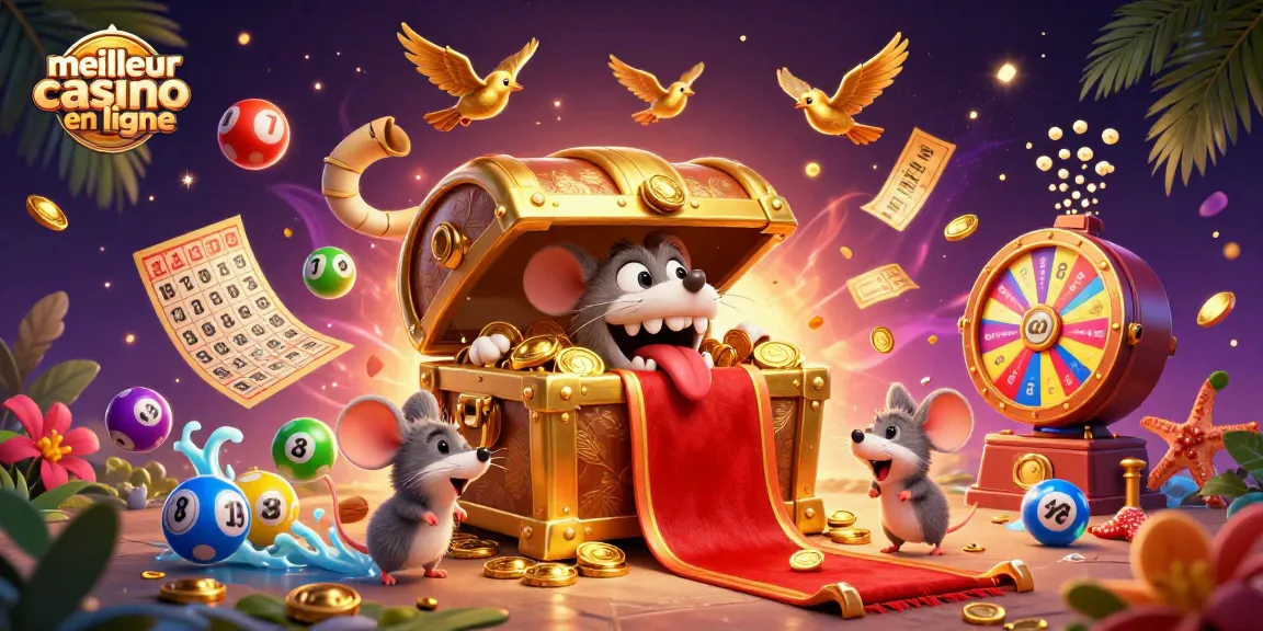 Jouer au meilleur casino en ligne avec une scène colorée de jeux et de gains fascinants.