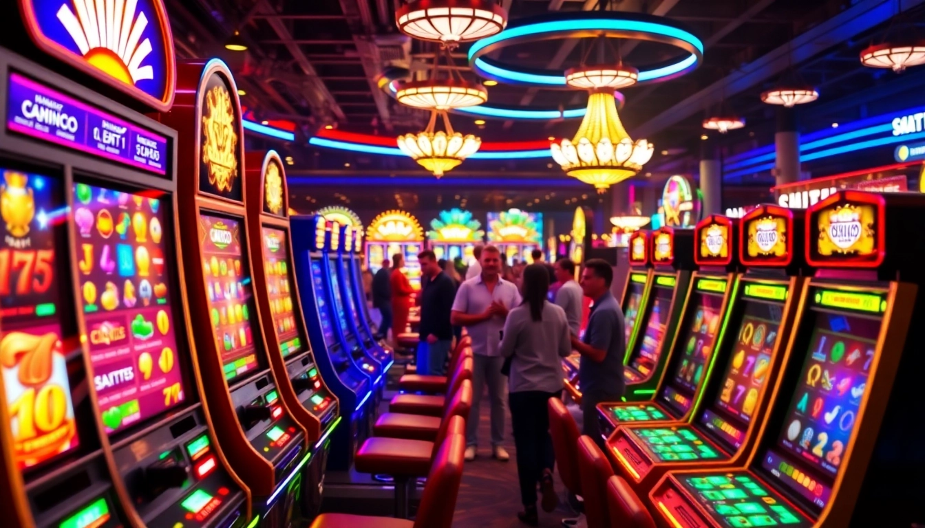 Permainan slot plinko yang menarik dikelilingi oleh pemain yang bersemangat.
