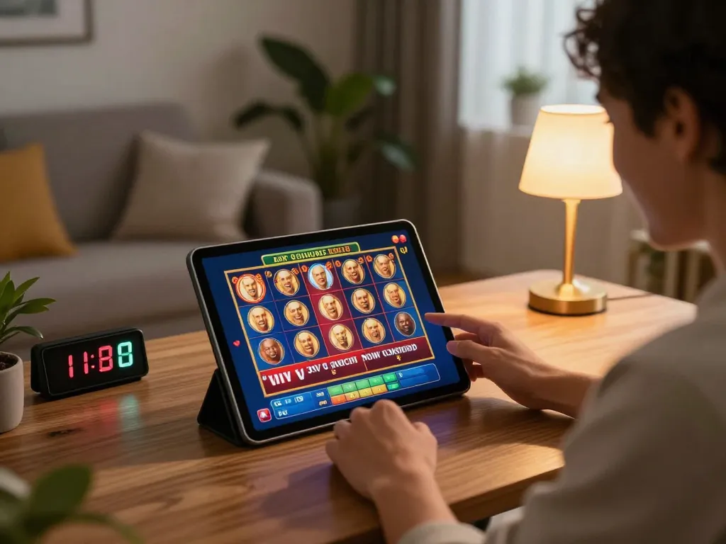 Play games at fb88 on a tablet while enjoying a cozy home environment with exciting slots.