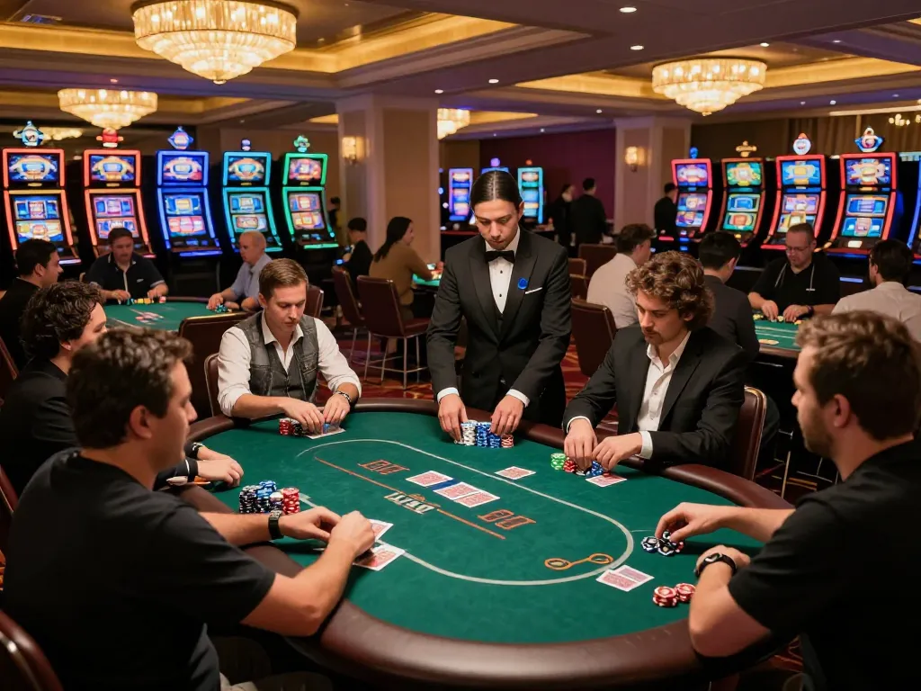 Engage in thrilling poker games at the casino, click here to experience vibrant gameplay moments