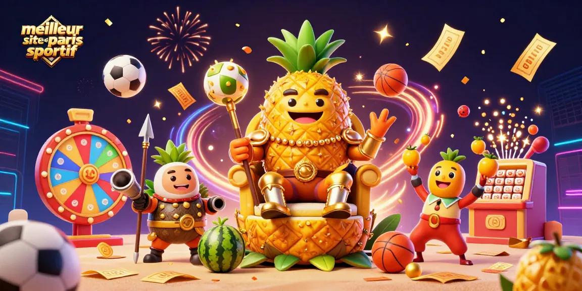 Visualisez le meilleur site de paris sportif avec des personnages animés festifs en action.