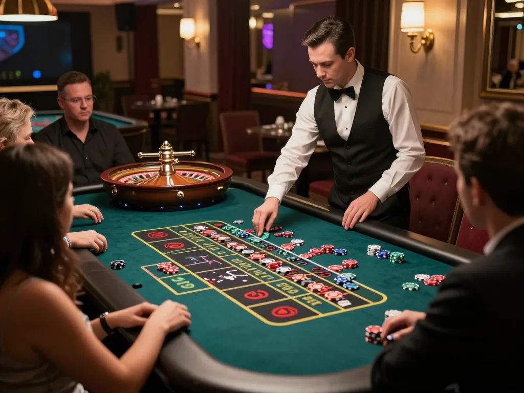 Iwin players engaged in live roulette, showcasing vibrant atmosphere and gaming excitement.