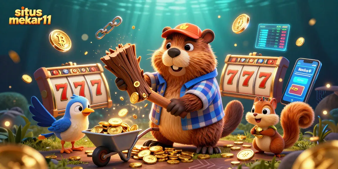 Experience big wins with situs mekar11 as beaver, bird, and squirrel celebrate gambling triumphs.