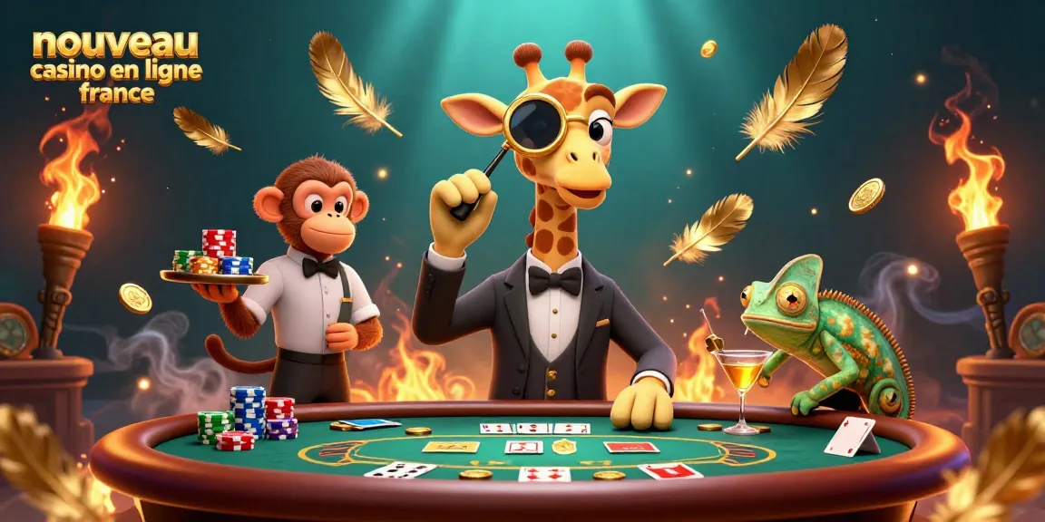 Découvrez un nouveau casino en ligne France avec une illustration 3D captivante de jeux de poker.