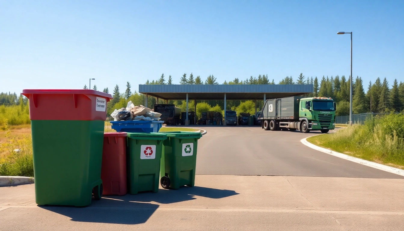 Community engaging with the cold lake dump transfer station showcasing recycling practices and waste management.