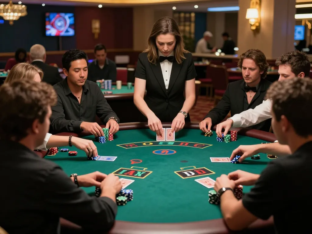 Engaged players enjoying a thrilling rr88 live dealer blackjack experience at a luxury casino table