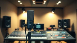 MV88 microphone showcased in a contemporary studio setting, highlighting its professional audio recording capabilities.