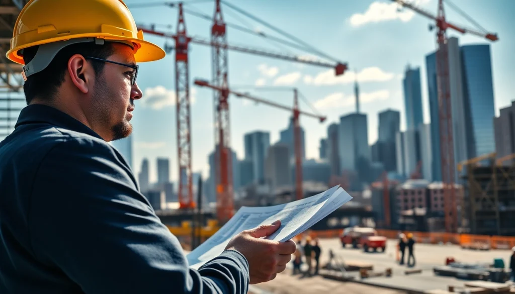 Manhattan Construction Manager coordinating a project on a dynamic construction site.