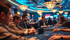 Experience the excitement of 888new gaming with players enjoying a vibrant casino atmosphere, showcasing modern gaming technology.