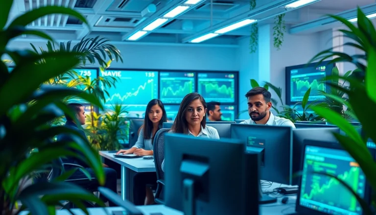 Engaged professionals analyzing data in a modern workspace focused on best cloud mining.